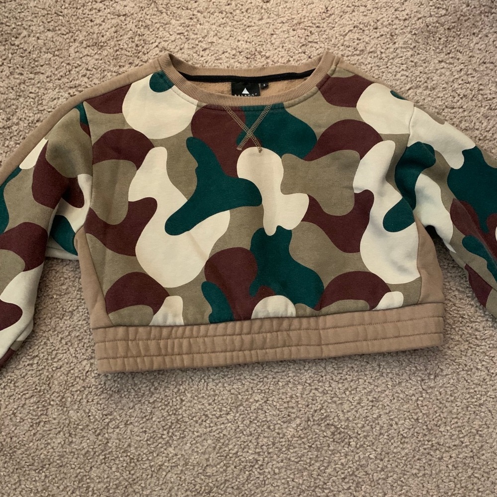 Balance Athletica Cropped Camo Crew Sweatshirt